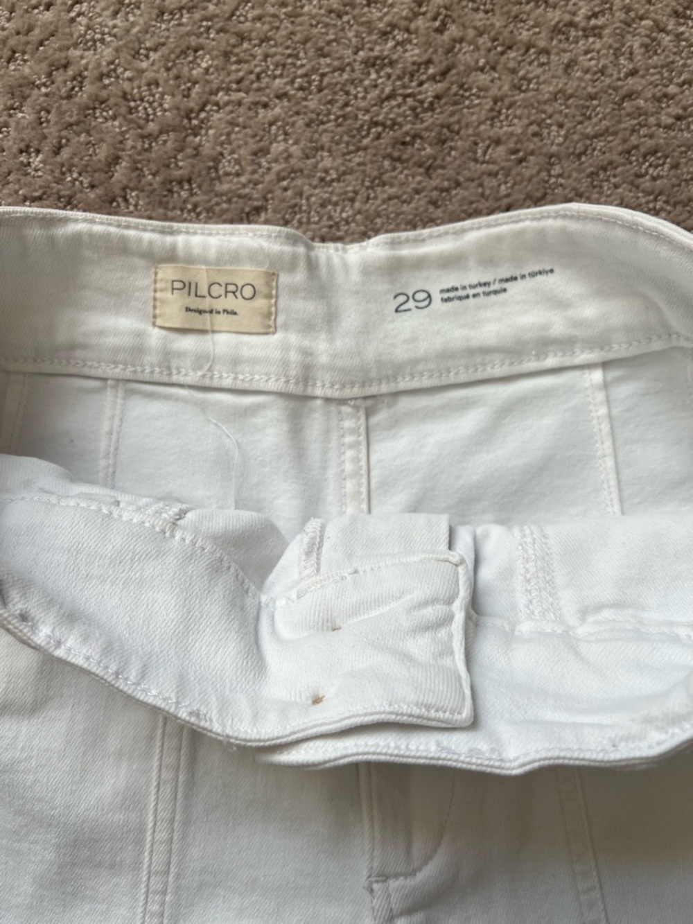 Pilcro White Wide-Leg High-Rise Jeans - Picture 3 of 5